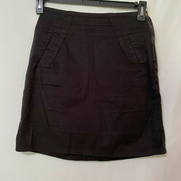 Marc By Marc Jacobs Womens Black Side Zip Slash Pockets Mini Skirt 0 Academia - Picture 1 of 8